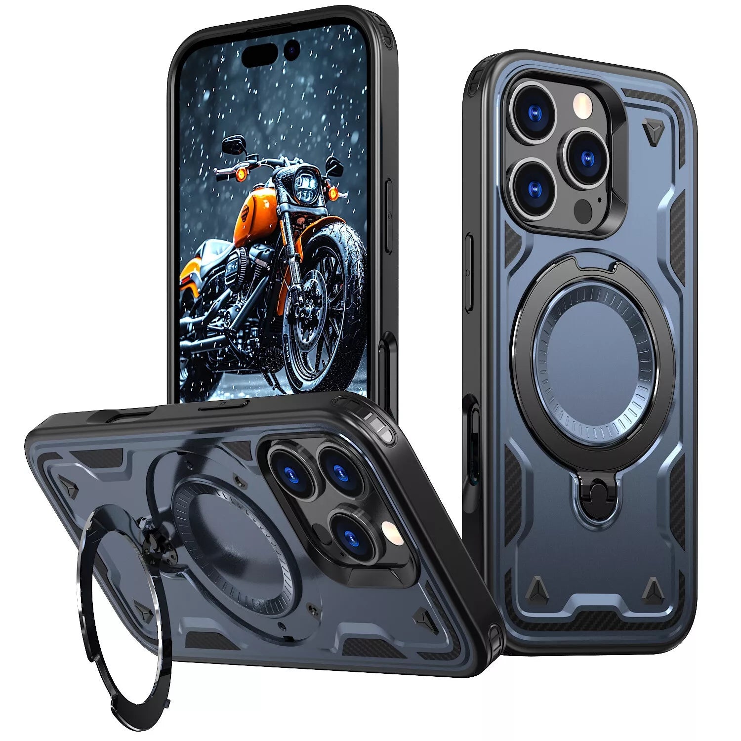 Coque antichoc avec béquille Magsafe et anneau de support pour iPhone 12/12 Pro Coque antichoc avec béquille Magsafe et anneau de support pour iPhone 12/12 Pro